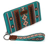 Montana West Wrangler Wristlet - Cartera Estilo Boho Azteca para Mujer, tamaño Grande, Minimalista