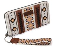Montana West Wrangler Wristlet - Cartera Estilo Boho Azteca para Mujer, tamaño Grande, Minimalista