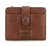 Montana West X Wrangler - Cartera pequeña Plegable para Mujer con Ventana de identificación extraíble, Brown, Occidental