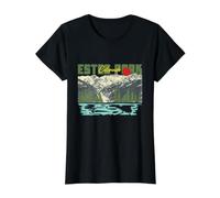 Montañas al Aire Libre rugosas Estes Park Colorado Vintage Camiseta gráfica económica, Mujer, Negro, M