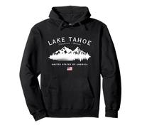 Montañas de bandera estadounidense Lake Tahoe California Nevada USA Sudadera con Capucha
