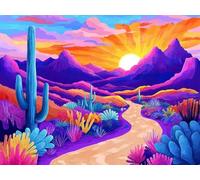 MontañAs Diamond Painting Adultos, 5D Diamond Painting Kit Completo Cactus, DIY Punto de Cruz Diamante Manualidades Adultos Kit, Decoracion Hogar Pared, Regalos Originales para Mujer, 20x30cm,Model664