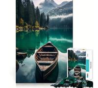 Montañas en el Lago Naturaleza Rompecabezas para Adolescentes 1000 Piezas Juguete para ejercitar el Cerebro Divertido y Relajante Arte para armar Arte Coleccionable (38x52cm)
