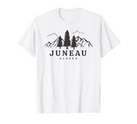 Montañas Juneau Camiseta gráfica económica, Hombre, Blanco, M