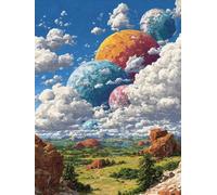 MontañAs Y RíOs Planetarios Diamond Painting Adultos Kits, 5D Taladro Redondo Diamantes Painting Niños Pintura, Diamant Art Bordado Punto Cruz Cuadros, Art Mosaico Decoración Pared Del 50x70cm hJ8-895