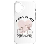 Montando Mi Bicicleta Psicoterapia Estilo Corazón Carcasa para iPhone 16