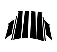 Montante de Puerta Compatible Con Para Kicks Para P15 2018 2019 2020 2021 2022 2023 8 Pegatinas Negras Postes Ventana Coche Embellecedores Estilo Exterior