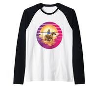 Montar a Caballo La Linda Vida es Mejor con Caballos A Camiseta Manga Raglan