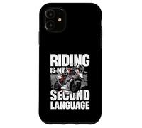 Montar es mi segundo idioma estilo de vida de motociclista Carcasa para iPhone 11