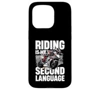 Montar es mi segundo idioma estilo de vida de motociclista Carcasa para iPhone 15 Pro