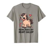 Montar Hace Que mi corazón Galope Lindo Poni Kawaii Camiseta