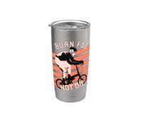 Montar MTB | Quemar grasa, no aceite, divertido ciclista Vaso térmico de acero inoxidable de doble pared