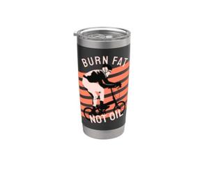 Montar MTB | Quemar grasa, no aceite, divertido ciclista Vaso térmico de acero inoxidable de doble pared