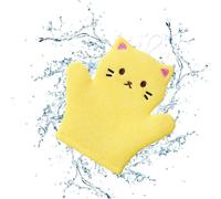 Montas de baño de animales para niños pequeños: guantes de lavado súper suaves (3pcs), lindos accesorios para el baño con diseños de/búho | Mitt de limpieza para la ducha para bebés y niño