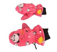 Montas de Nieve para Niños, Lindos Patrón Impermeable para Niños Tibias Mitones Nevadas a Prueba de Viento para Montar (Pink)