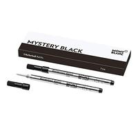 Montblanc 105162 Recambios finos para Rollerball - Recargas de alta calidad Mystery Black, 1 paquete x 2 Recargas