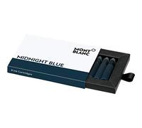 Montblanc 105195 Cartuchos de tinta de alta calidad Midnight Blue - Lujosas recargas para pluma, 8 x paquete