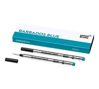 Montblanc 106932 Recambios de punta mediana para Rollerball - Recargas de alta calidad Barbados Blues, 1 paquete x 2 Recargas