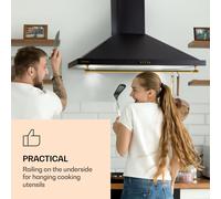 Montblanc 90 Campana extractora 610 m³/h 165W 2x1,5W LED Barra Klarstein