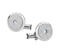 Montblanc Gemelos Cufflinks Star Steel MOP 123808 Marca