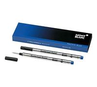 Montblanc 124504 Recambios de punta mediana para Rollerball - Recargas de alta calidad Royal Blue, 1 paquete x 2 Recargas