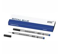 Montblanc 124504 Recambios de punta mediana para Rollerball - Recargas de alta calidad Royal Blue, 1 paquete x 2 Recargas