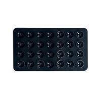 Monte de la caja del teléfono succión silicona: soporte inteligente compacto con tazas duales | Montaje reutilizable para vidrio, baldos, refrigerador, monitor, espejo, superficie pared lisa, visión m