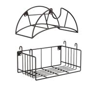 Monte de pared genérico Hose Hanger, Garden Hose Holder, 12,8 x 6,69 x 6,3 pulgadas Heavy Duty Pipe Shelf Rack, Space-Saving Outdoor Storage, Ideal para garaje Backyard Pool and Extension Cords