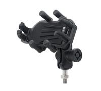 Monte del Teléfono de la Motocicleta, Soporte del Teléfono Celular del con Motocicleta Anti Theft 360 ° Rotación Ajustable Motor Bike Retalla de la Visión Retrovisor del Espejo con (Monte de