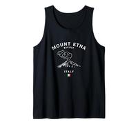 Monte ETNA Sicilia Volcán Italia Bandera Italiana Recuerdo Camiseta sin Mangas