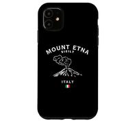 Monte ETNA Sicilia Volcán Italia Bandera Italiana Recuerdo Carcasa para iPhone 11