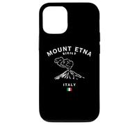 Monte ETNA Sicilia Volcán Italia Bandera Italiana Recuerdo Carcasa para iPhone 12/12 Pro