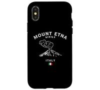 Monte ETNA Sicilia Volcán Italia Bandera Italiana Recuerdo Carcasa para iPhone X/XS