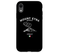 Monte ETNA Sicilia Volcán Italia Bandera Italiana Recuerdo Carcasa para iPhone XR
