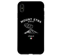 Monte ETNA Sicilia Volcán Italia Bandera Italiana Recuerdo Carcasa para iPhone XS MAX