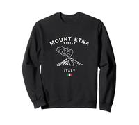 Monte ETNA Sicilia Volcán Italia Bandera Italiana Recuerdo Sudadera