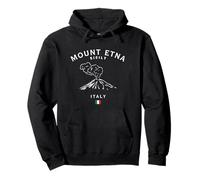 Monte ETNA Sicilia Volcán Italia Bandera Italiana Recuerdo Sudadera con Capucha