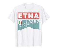 Monte ETNA Visita Palermo Sicilia Italia Volcán Senderismo Regalos Camiseta, Hombre, Blanco, XL
