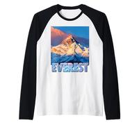 Monte Everest Montañas del Himalaya Camiseta Manga Raglan