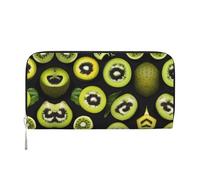 Monte Fuji a principios de primavera. Los bolsos de mano de cuero con cremallera y los tarjeteros son perfectos para viajes o uso diario, Kiwi verde, Talla única