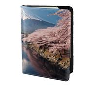 Monte Fuji - Cartera para documentos de viaje con diseño de paisaje japonés para hombres y mujeres de 5.5 pulgadas para un almacenamiento seguro, Negro, One Size