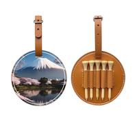 Monte Fuji en bolsa de almacenamiento para camisetas de golf marrón de principios de primavera, fácil de transportar y más eficiente para jugar al golf