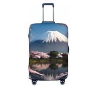 Monte Fuji - Funda para maleta de principios de primavera, fundas de maleta para equipaje, mantiene tu equipaje seguro y elegante, fundas de equipaje para maleta aprobadas por la TSA, Black, L