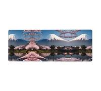 Monte Fuji in Early Spring - Alfombrilla extragrande para teclado y mouse (12 x 31.5 pulgadas), adecuada para computadoras, consolas de juegos, etc., adecuada tanto para oficina como para estudio