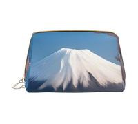 Monte Fuji in Early Spring - Bolsa de cosméticos portátil y bolsa de cosméticos de viaje, unisex, cierre de cremallera, adecuado para uso diario, White, Talla única