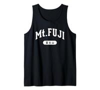 Monte Fuji Japón Estilo Universitario Vintage Letras Camiseta sin Mangas