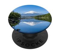 Monte Fuji Japón Lago Reflexión Paisaje Escénico PopSockets PopGrip Adhesivo