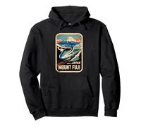 Monte Fuji Japón Shinkansen Bala Tren Retro Vintage Sudadera con Capucha