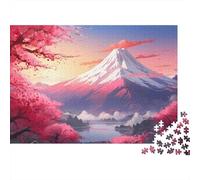 Monte Fuji Sakura 1000 Piezas Papel Ecológico Paquete De Rompecabezas para Adultos Niños Divertido Y Desafiante Juego 70x50cm/1000pcs
