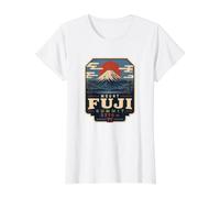 Monte Fuji Summit 3776 Japón Fujisan Volcán Senderismo Tokio Camiseta gráfica económica, Mujer, Blanco, L
